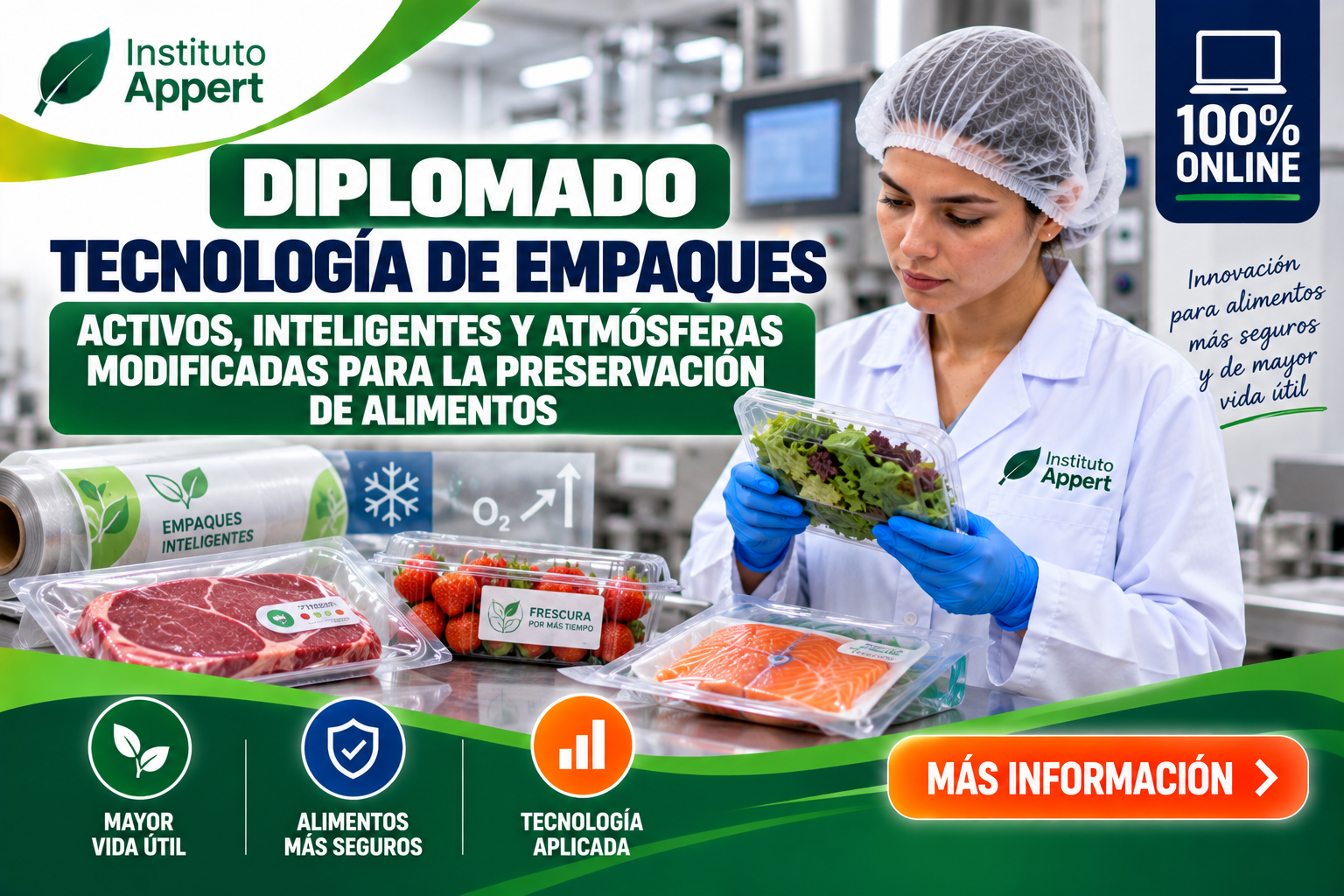 Tecnología de Empaques Activos, Inteligentes y Atmósferas Modificadas para la Preservación de Alimentos